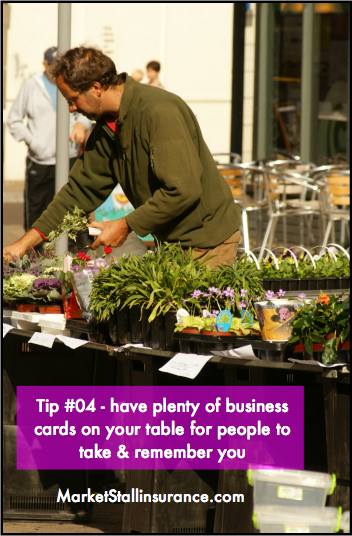 Market Stallholder Tip 004 - business cards