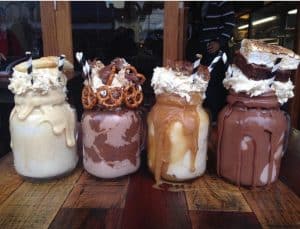 Four Loaded milkshakes