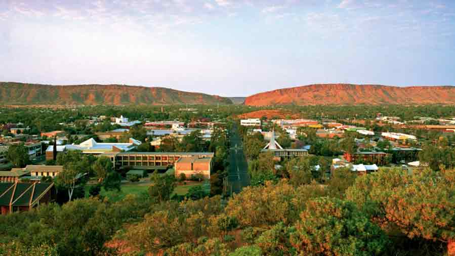 Alice Springs at dusk