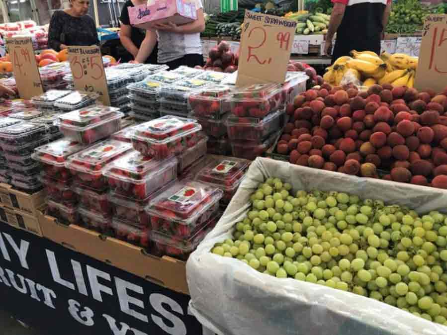 Fresh fruit market stall at Brisbane MarketPlace