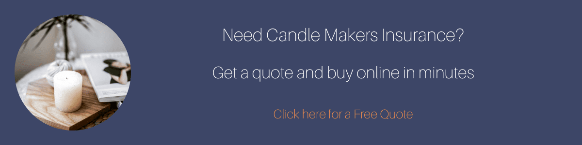 Click here for a free candle makers insurance quote button