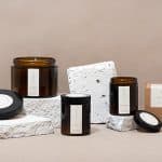 Product photography - candles in amber jars