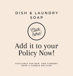 Clickable element for adding Dish & Laundry Soap to your Soap & Candle Policy