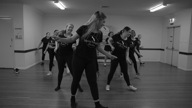 Dance Instructor, Lauren, Rehearsing a routine with her dance students