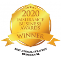 Insurance Broker best digital strategy winner 2020 badge