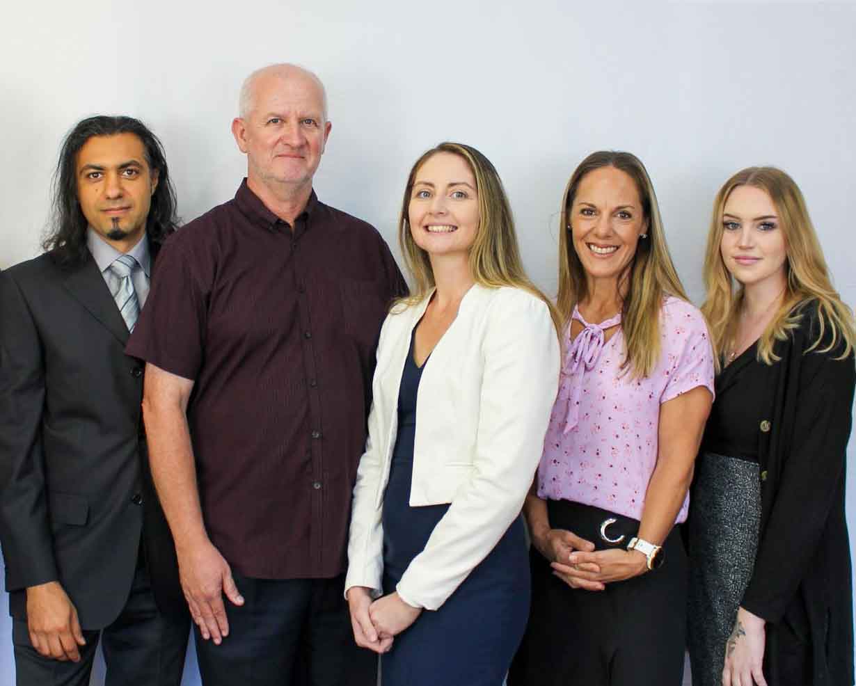 Team photo containing Reza, Neil, Nicole, Tracy and Jemma
