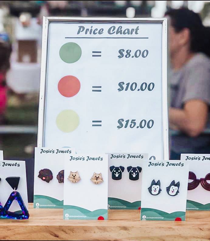 Josies Jewels earing pricing