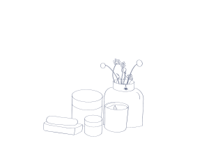 illustration of skincare products