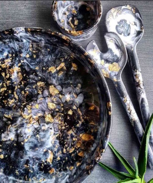 nanna-woo-ceramics Gold and marble ceramics by Melbourne Artist Nanny Woo
